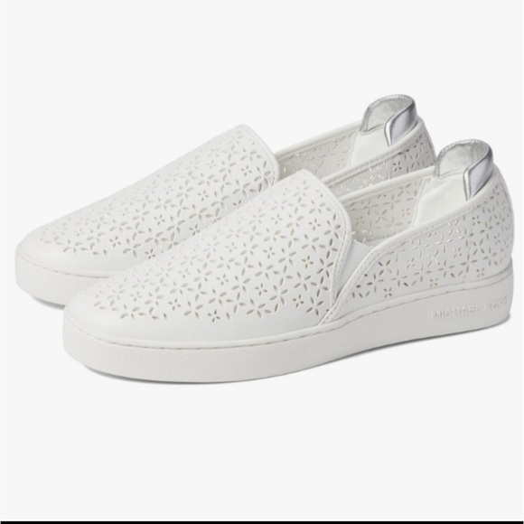 NIB Michael Kors Ophelia Women Perforated Slip On Floral Design Sneakers… - Picture 1 of 7